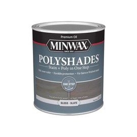 Minwax PolyShades Semi-Transparent Gloss Slate Oil-Based Stain/Polyurethane Finish 1 qt
