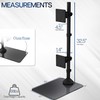 VIVO Dual Vertically Stacked Ultra-Wide Monitor Desk Stand with Glass