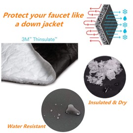 Faucet Cover Outdoor for Winter Thinsulate Faucet Cover Socks Large - Set of 2 (9" x 7.9")