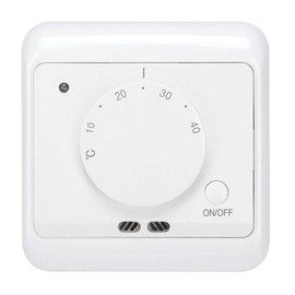 AUNMAS Temperature Controller, 230 V AC 50/60 Hz, 86 x 86 x 41 mm, Mechanical Temperature Controller, Wall-Mounted Electric Heating Thermostat Temperature Controller