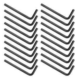CoCud L-Handle Hex Key Wrench, 6mm Metric 92.8mm Length, CR-V L-Shape Hexagon Head Wrenches Spanner Black - (Applications: for Home Repair and Mechanical Maintenance), 20-Pieces