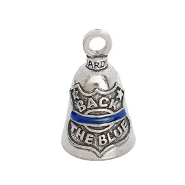 Back The Blue Guardian Bell Motorcycle - Harley Accessory HD Gremlin NEW Riding Bell Key Ring, Silver