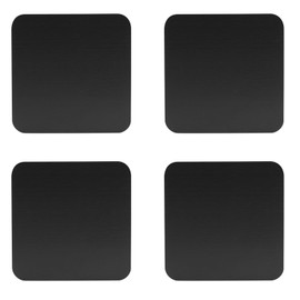 4 PCS Black Square Cup Coasters, 8.5cm*8.5cm Stainless Steel Coasters, Heat Resistant Table Protector