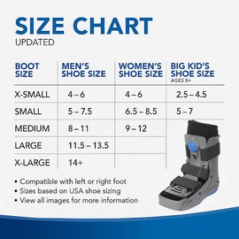 M PAIN MANAGEMENT TECHNOLOGIES Cloud Walker | Walking Boot for Foot & Ankle Support | Full Shell Design | Injury Recovery | Adjustable Air Cells | Lightweight & Comfortable - Medium