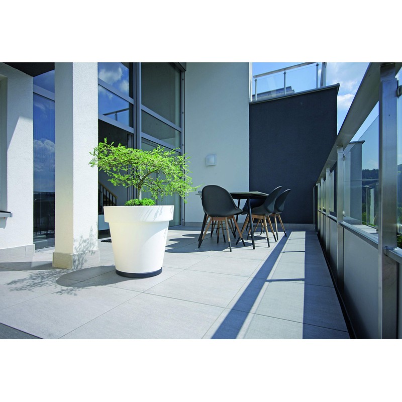 Round Rolling Plant Caddy with Edge and Hidden Wheels, Heavy