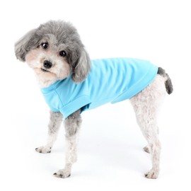 Zunea Small Dog Shirts Quick Drying Summer T-Shirts Cooling Puppy Clothing Soft Sleeveless Vest Tank Top Breathable Stretchy Chihuahua Clothing Sun Protection for Hot Weather Blue XXL