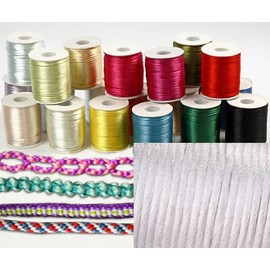 Flechtkordel-Satin Kumihimo 2,0mm 1 Pack = 6 Meter weiss