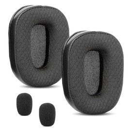 Gobelieve Ear Pads Cushions Earpads Replacement Compatible with BlueParrott B450-XT S450-XT B450XT S450XT Noise Cancelling Bluetooth Headphone Mesh Fabric, Black