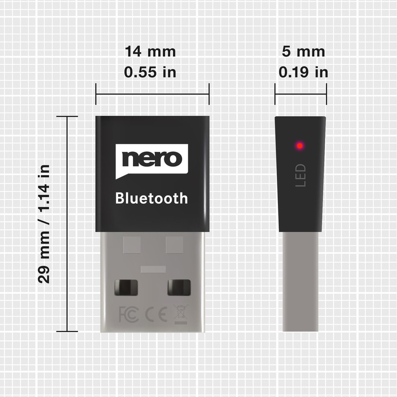 Nero Bluetooth 5.0 Audio AUX Adapter (for Car/Car/HiFi System etc.)