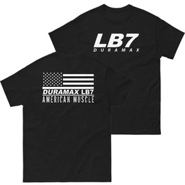 LB7 Duramax T-Shirt Mens Diesel Truck Shirt American Muscle Design Black