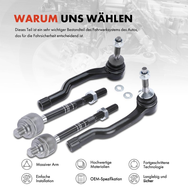 Frankberg 2 x Coupling Rod Rear Left Right Compatible with