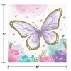 Trendware Golden Butterfly Beverage Napkins, 48 Count