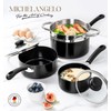 MICHELANGELO Nonstick Saucepan with Lid, Ceramic Sauce Pan Sets with