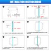Bathlink 6" Shower Door Handle, Back to Back Tubular Handle