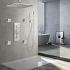 HOMEDEC Shower Jet Body Massage Wall Side Sprayer Square Brass