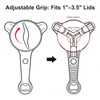 Jar Opener for Seniors, 4-in-1 Adjustable Lid Opener with Non-Slip