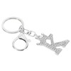 [PATIKIL] Initial Letter Key Chain Crystal Diamond Decorated K Letter
