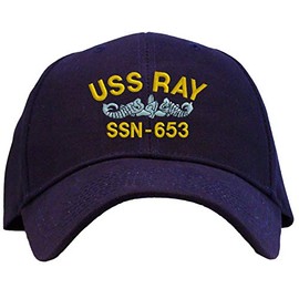 Spiffy Custom Gifts USS Ray SSN-653 Baseball Cap Navy Embroidered