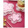 DWUENT Coaster Set 4PCs Cup Coasters Sakura Design PVC Drink