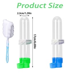 4Pcs Bird Water Feeder, Budgie Water Dispenser, Budgie Water Dispenser for Parrots, Cockatiels & Budgies, Automatic Hanging Water Bottle, Bird Cage Drinkers (green, green)