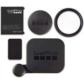 GoPro Original ALCAK-302 Bundle Set Protective Lens / Camera Body Lens and Housing Lens Caps Covers / Battery and Side Doors for Hero 3+ / Hero 3 Plus Camera - Black