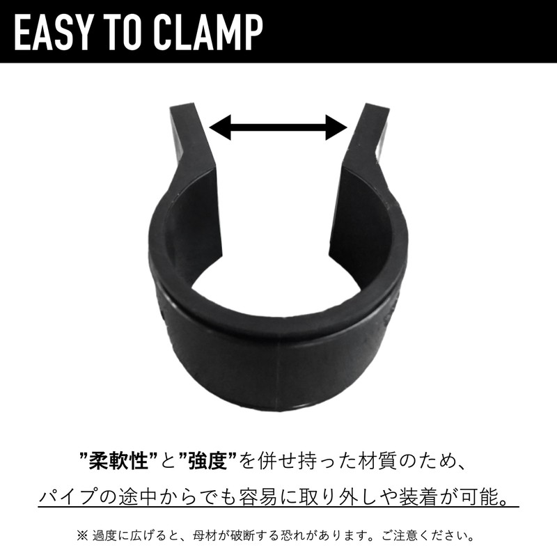 Kouei Kasei KFBS23-1525 Resin Pipe Clamp Bracket Set, 1.5 inches