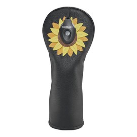 Sunflower Golf Club Covers Headcovers PU Leather Animal Bird Plant Flower for Driver Fairway Woods Hybrid Protector with Interchangeable Number Tag (Hydrid)