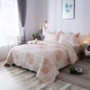 Kasentex Country-Chic Printed Pre-Washed Quilt Set - Microfiber Fabric Quilted