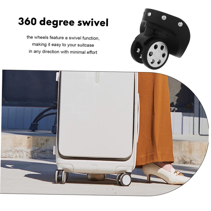 WHAMVOX 2 Pairs Shopping Trolley Wheels Luggage Replacement Wheels Suitcase