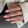 SXVME Uñas Postizas Rosas, Uñas Postizas Reutilizables de Invierno, Cortas,