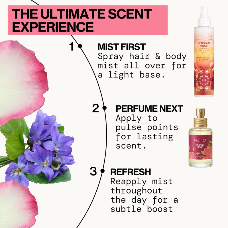 Pacifica Beauty, Persian Rose Clean Fragrance Spray Perfume, Made with