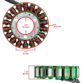 Caltric Stator Magneto With Regulator For Kawasaki Lakota Sport 300 KEF300 2001-2003