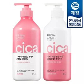 Aekyung [애경] 더마앤모어 샴푸/린스 600ml x2개 [아하쿨링 샴푸] [Aekyung] Derma & More Shampoo/Conditioner 600ml x2 [AHA Cooling Shampoo]