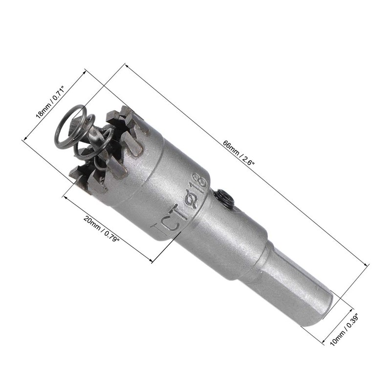 sourcing map 18mm Carbide Hole Cutter, Hole Saws for Stainless