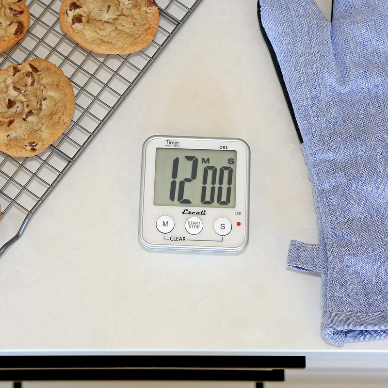 Escali Extra Large Display Digital Kitchen Timer with Clock Mode,