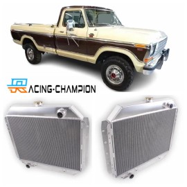 LUXERAD For 1966-1979 Ford F-100 F-150 F-250 F-350 Bronco V8 AT 3 Row Aluminum Radiator