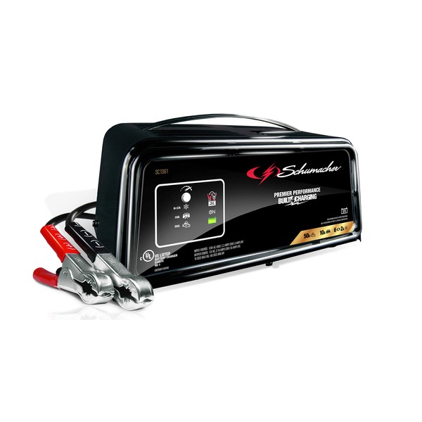 Schumacher SC1361 Fully Automatic Battery Charger, Maintainer, and Starter – 50 Amp/10 Amp, 12V - Car, SUV, and Small Trucks