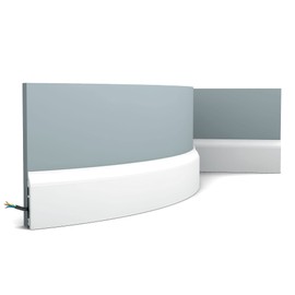 Skirting Orac Decor SX172F AXXENT Flexible moulding decorative moulding modern look white 2m