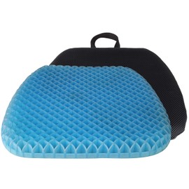 FOMI Thick Premium All Gel Orthopedic Seat Cushion | (16.5" x 18") | Large Comfortable Pad for Car, Office Chair, Wheelchair, or Home | Pressure Sore Relief, Prevents Sweaty Bottom | Portable