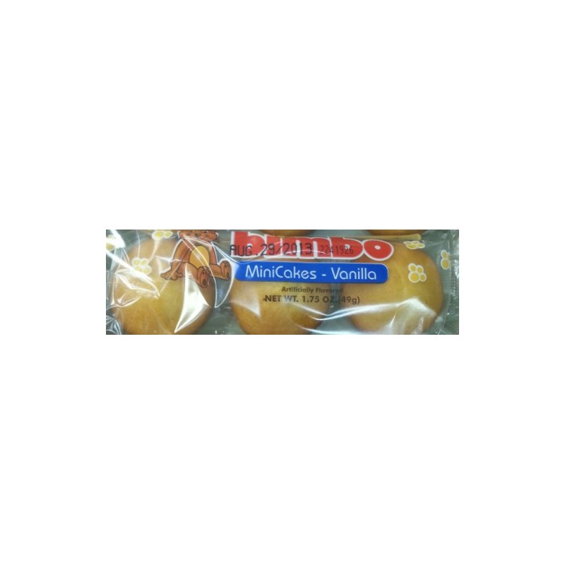 1 Box of Bimbo Mini Cakes Vanilla 4 Pack Per