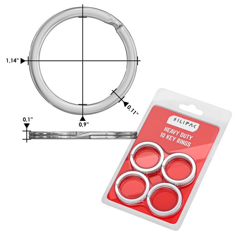 Metal Key Rings Large Flat Split in Bulk Heavy Duty