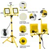 25000 Lumen Work Lights with Stand, Dual Head LED Work