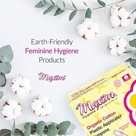 Maxim Organic Cotton Applicator Tampons - BPA Free Plastic Tampons for Women - Regular & Unscented - Pull & Lock Applicator - Absorbent & Leak Proof - Compostable Core, 48ct, 3 Pack.