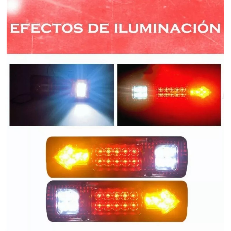 GAMAFOCUS 2 Paquete 12v 24v De Camión Luz Trasera Led