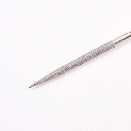 Utoolmart Diamond Needle File, 4mm x 160mm Mini Diamond Round Needle Files Tools, 150 Grits Small Type Files for Metal Glass Stone with Fine Sanding