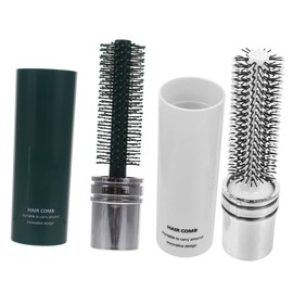 Healvian 2pcs Portable Styling Roller Hairbrush for Curly Hair Lightweight Travel Hair Comb for Blow Drying Compact Design for Use