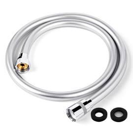 LEEFE PVC Smooth Shower Hose Flexible Anti-Kink Handheld Shower Head Hose with Brass Connections 1M / 39.37 Inch