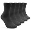 [banerise] 靴下 メンズ クルーソックス 5足セット 【ロングステープル綿95%・フラットなつま先】 消臭 ビジネス/スクール/カジュアル オールシーズン 男女兼用