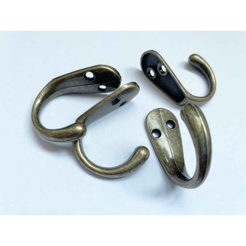 Beilala Individual Coat Hooks Bronze, 6 Pack Vintage Wall Hooks