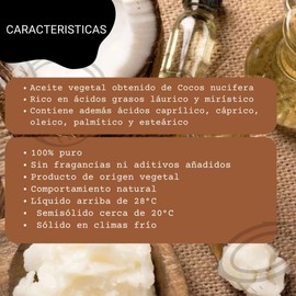 Aceite de Coco Virgen Prensado en Frío – Grado Cosmético – 100% Puro (INCI: Cocos Nucifera Oil) – Ideal para Formulación, Cabello y Cuidado de la Piel (200Gr)
